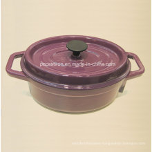 Staub Style Enamel Cast Iron Cookware Oval Shape Size 29X21cm